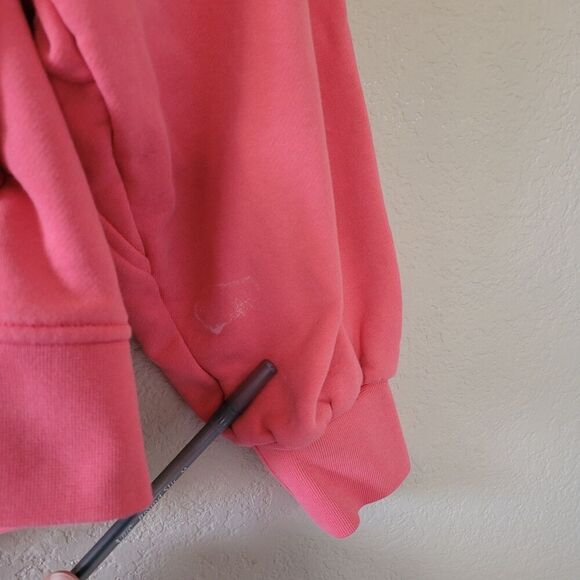 La Ligne Womens Crew Neck Pullover Sweater Size Xsmall Pockets Coral Casual Flaw - Picture 7 of 8